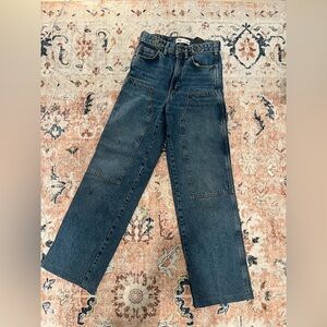 Zara Dark Blue Straight Jeans
